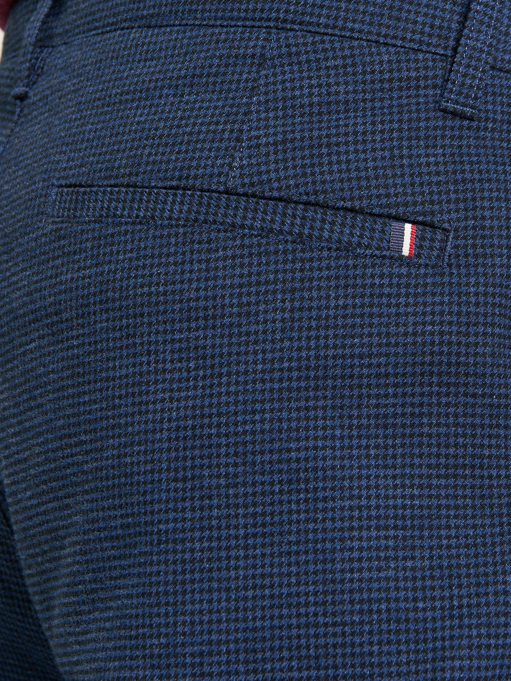 Puppytooth Dogtooth print trousers Navy