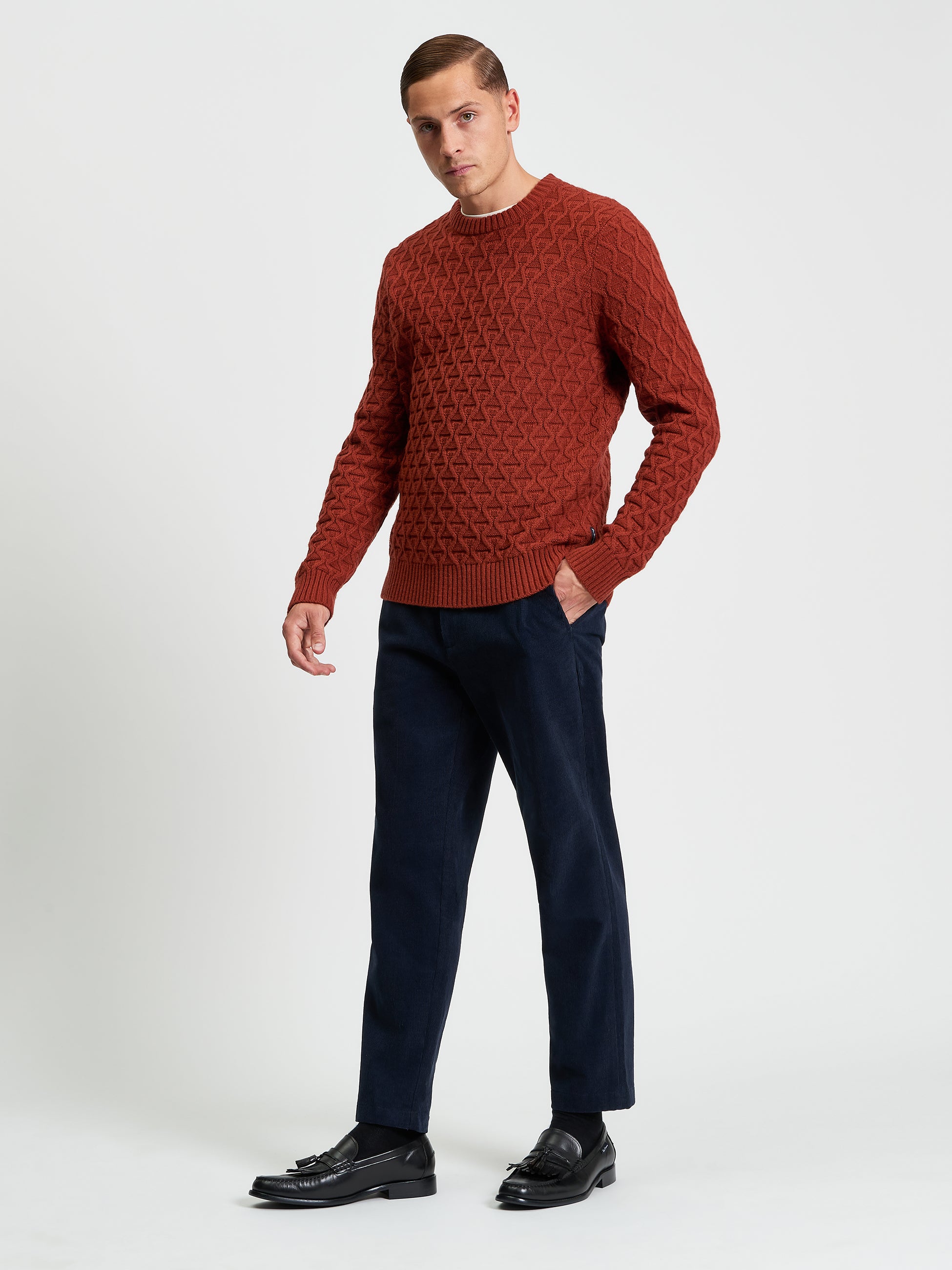 Cord Trousers Dark Navy