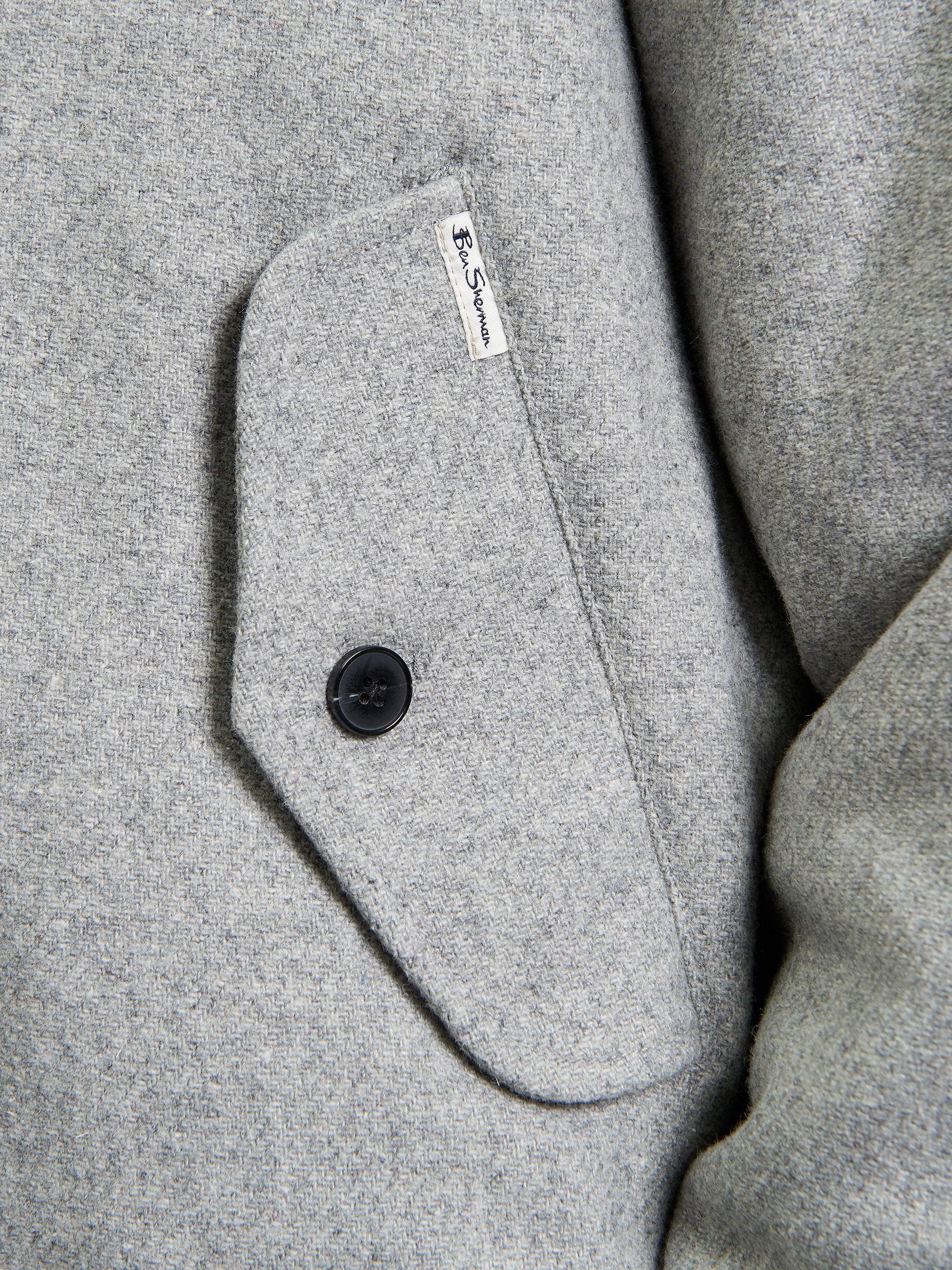 Wool Melange Bomber - Grey - Close-Up