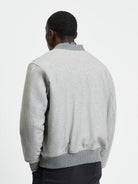 Wool Melange Bomber - Grey - Back