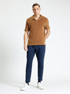 Towelling Polo - Light Brown - Relaxed