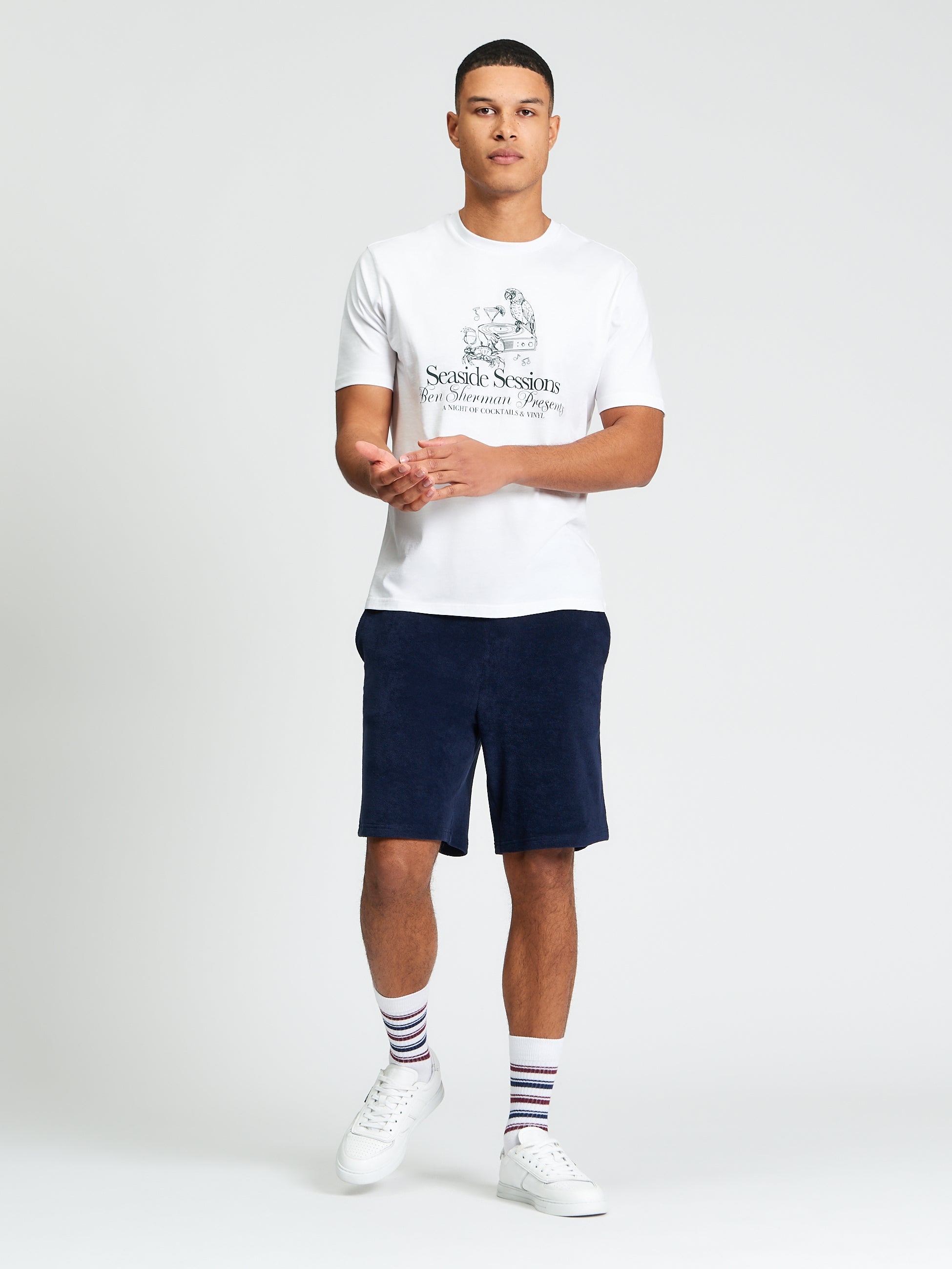 Towelling Short - Dark Navy - Relaxed