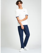 Pique Tipped Tee - Snow White - Relaxed