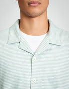 Tri Colour Textured Shirt - Mint - Close-Up