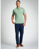 Short Sleeve Signature Knitted Polo - Sage - Regular