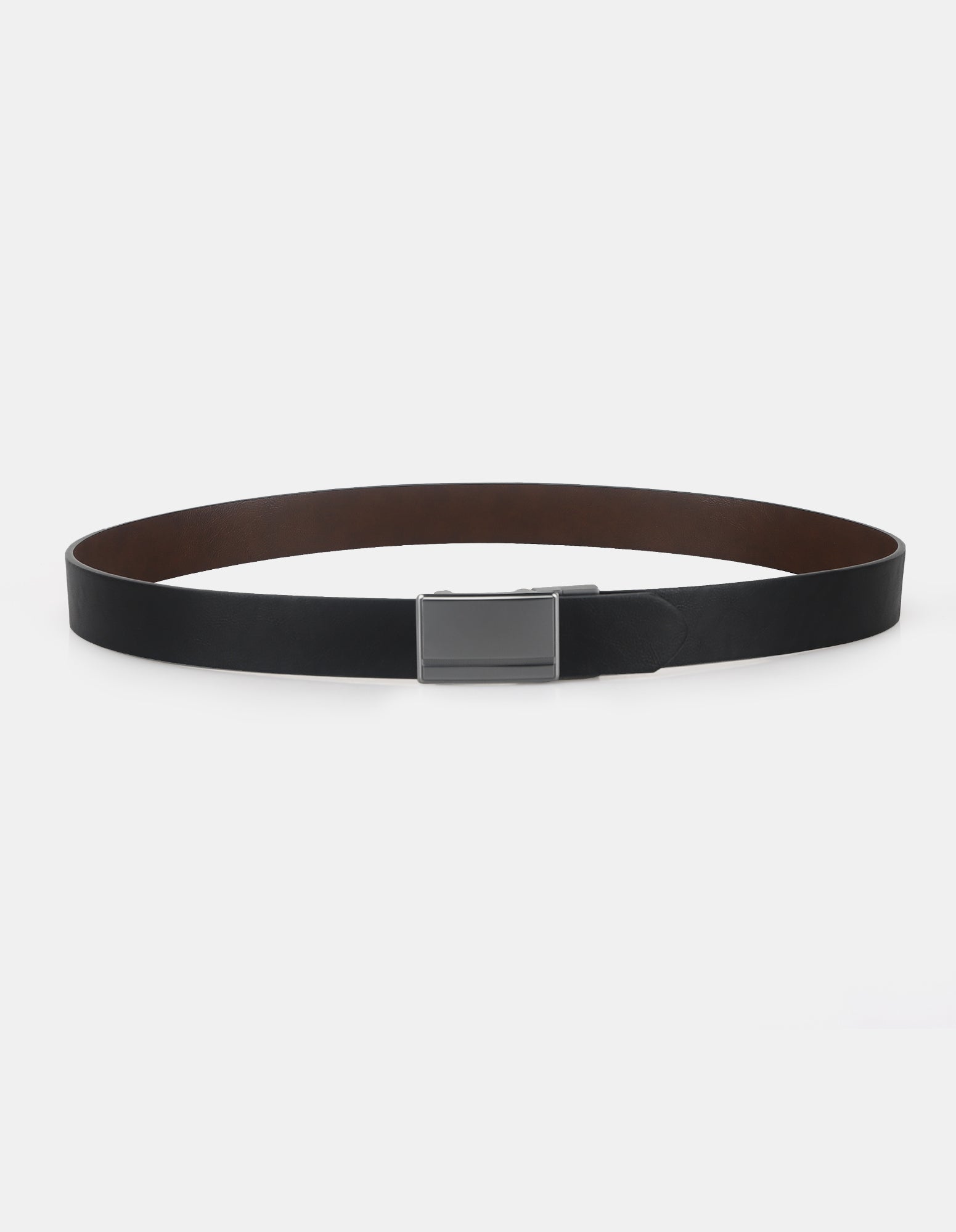 2 BUCKLE BELT SET – black leather belt with a sleek buckle.