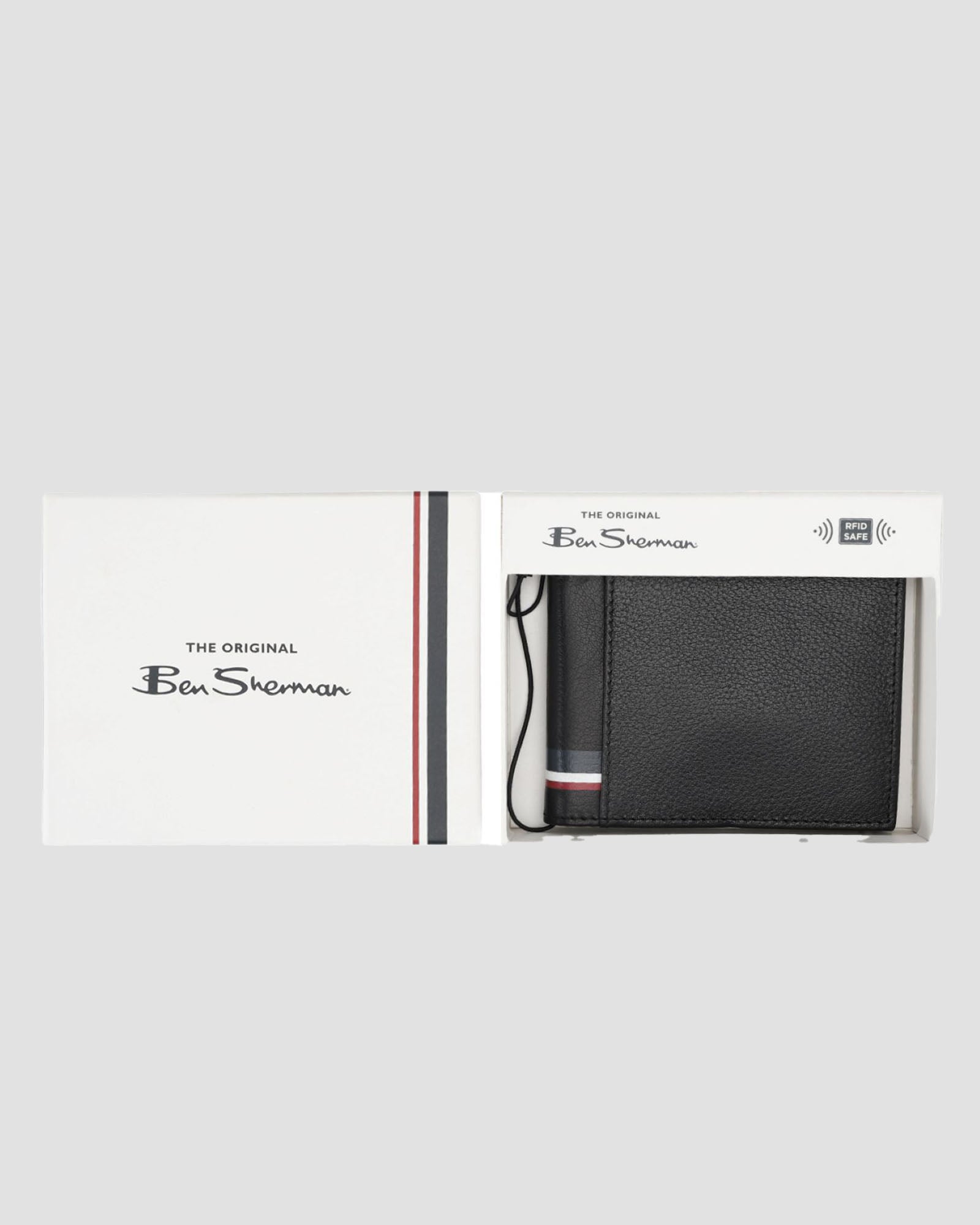 Bi-Fold Wallet With Spine Print by Ben Sherman in its original packaging.